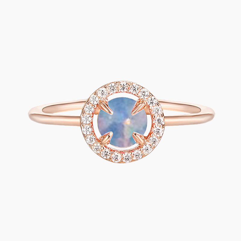 925 sterling silver rings, cheap wedding rings, Eamti, opal wedding ring, classic wedding rings, travel engagement ring