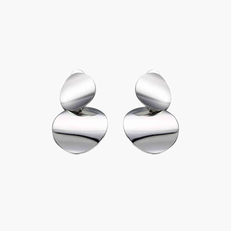 EAMTI Fashion Exaggerated Big Brand Alloy Simple Earrings