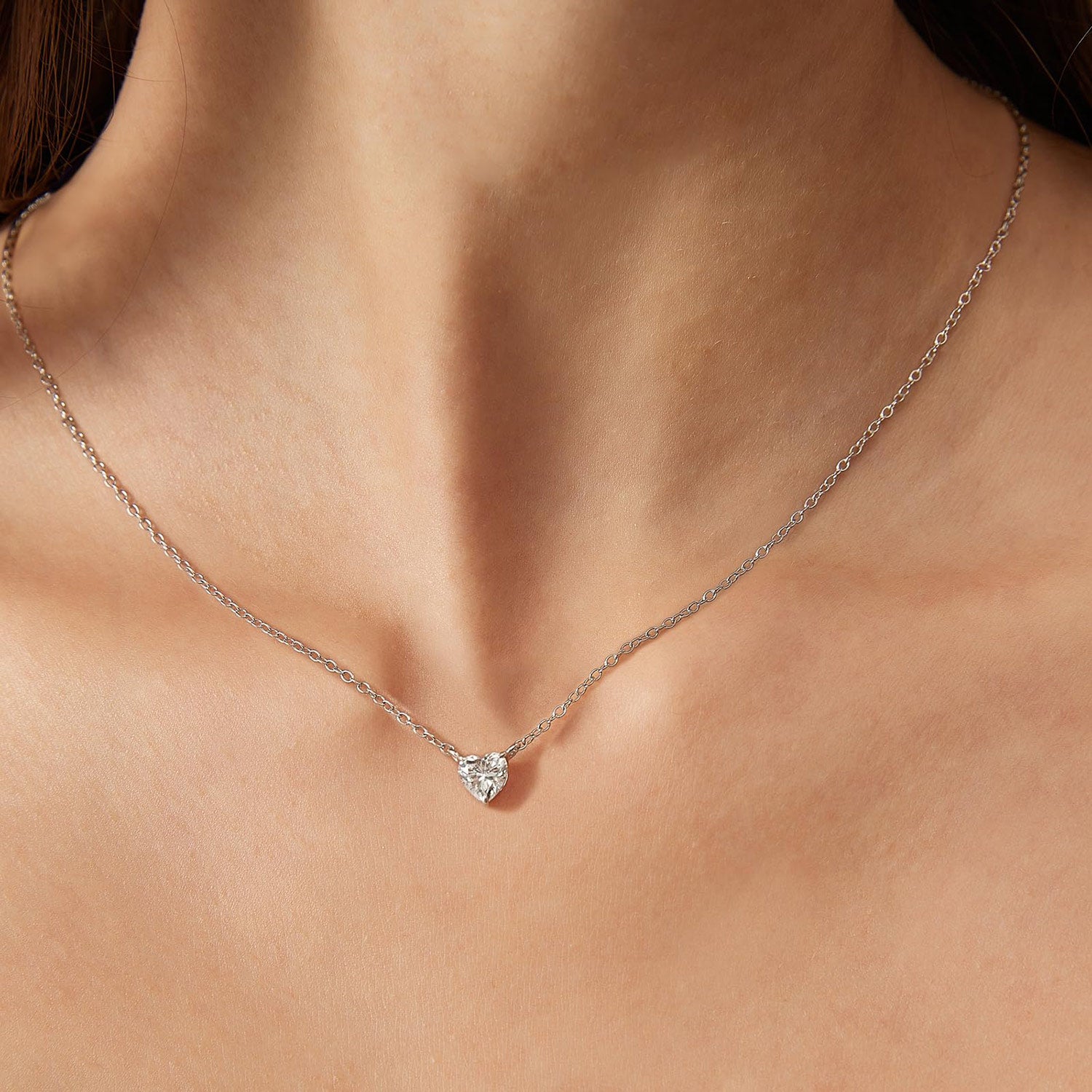 sterling silver necklace, silver necklace, silver gemstone necklace, cubic zirconia necklace, danity necklace