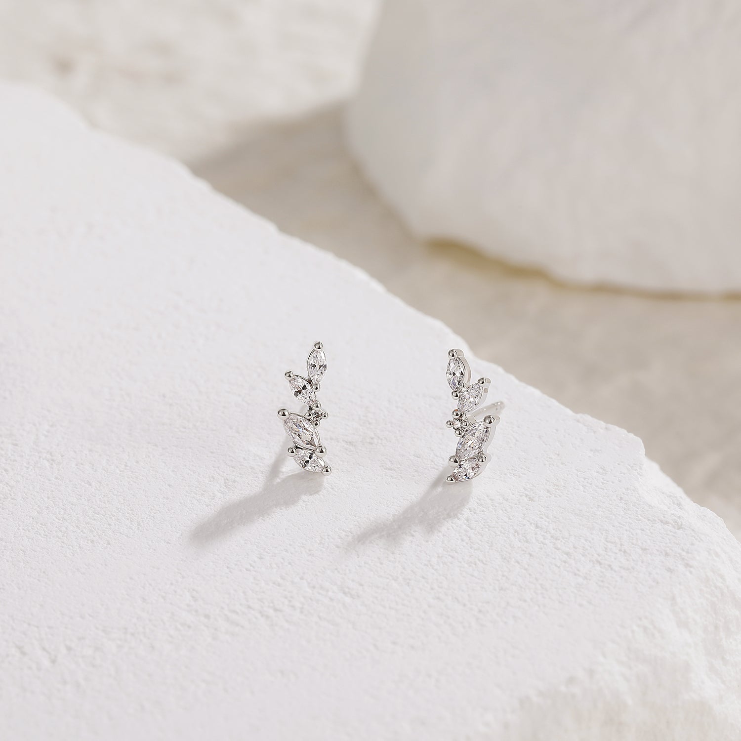 silver earrings studs, sterling silver cubic zirconia earrings, cubic zirconia earrings, cute earrings, earrings backs, hypoallergenic stud earrings