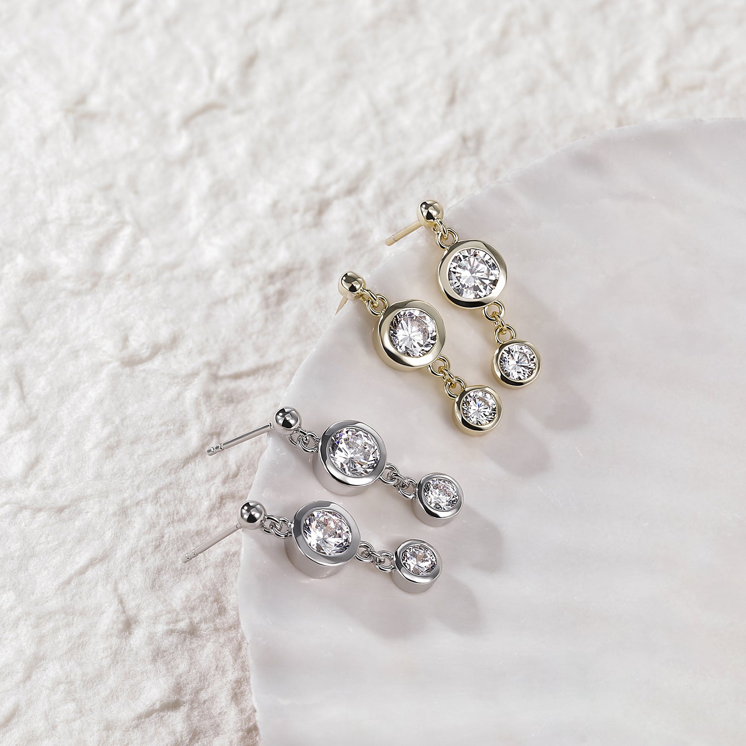 moissanite earrings, moissanite wedding earrings, moissanite travel earrings, silver earrings for women, dainty earrings