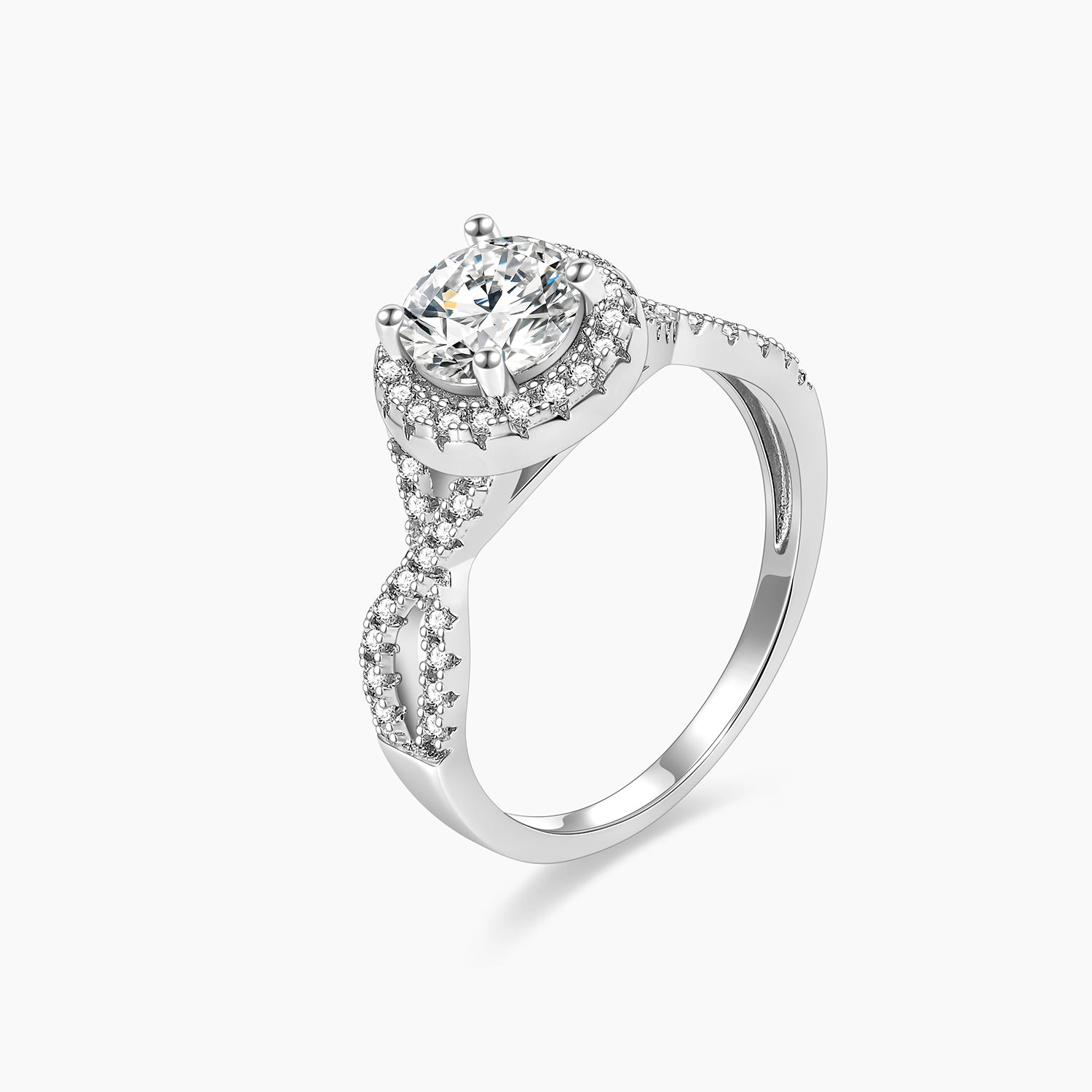 twisted rings for women, cubic zirconia rings, sterling silver fashion rings, halo ring for women, eamti stunning rings