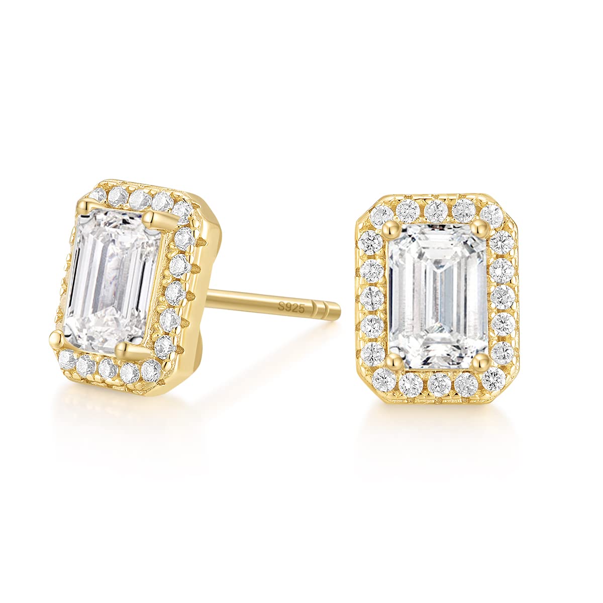 Square Cut Cubic Zirconia CZ Earrings