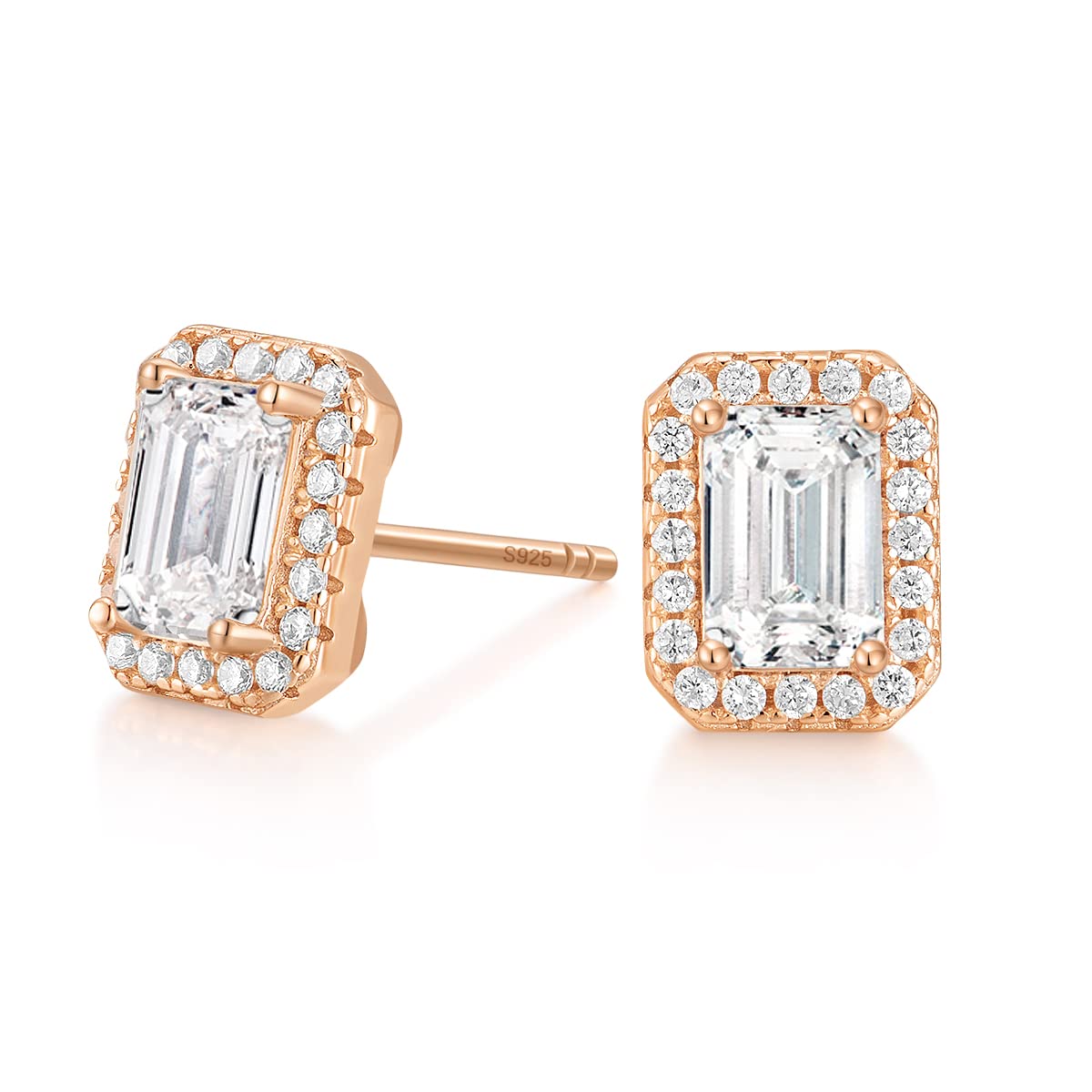 Square Cut Cubic Zirconia CZ Earrings