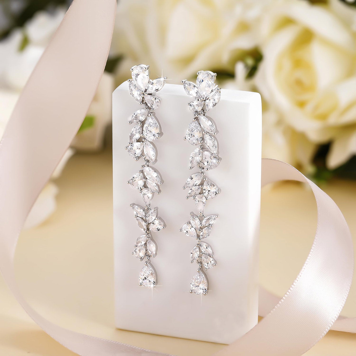 cubic zirconia earrings studs, drop earrings, cz stones, cheap earrings, affordable jewelry