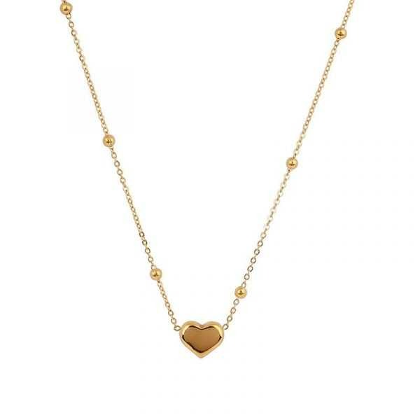 Light luxury beads love necklace niche design
