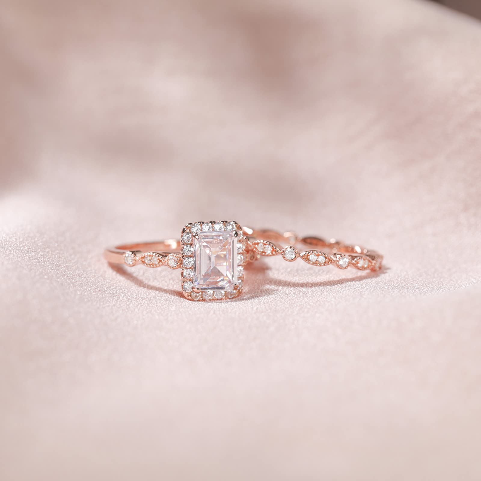 rose gold wedding ring sets, cheap wedding ring sets, emerald ring sets, sterling silver bridal ring sets, rose gold wedding rings