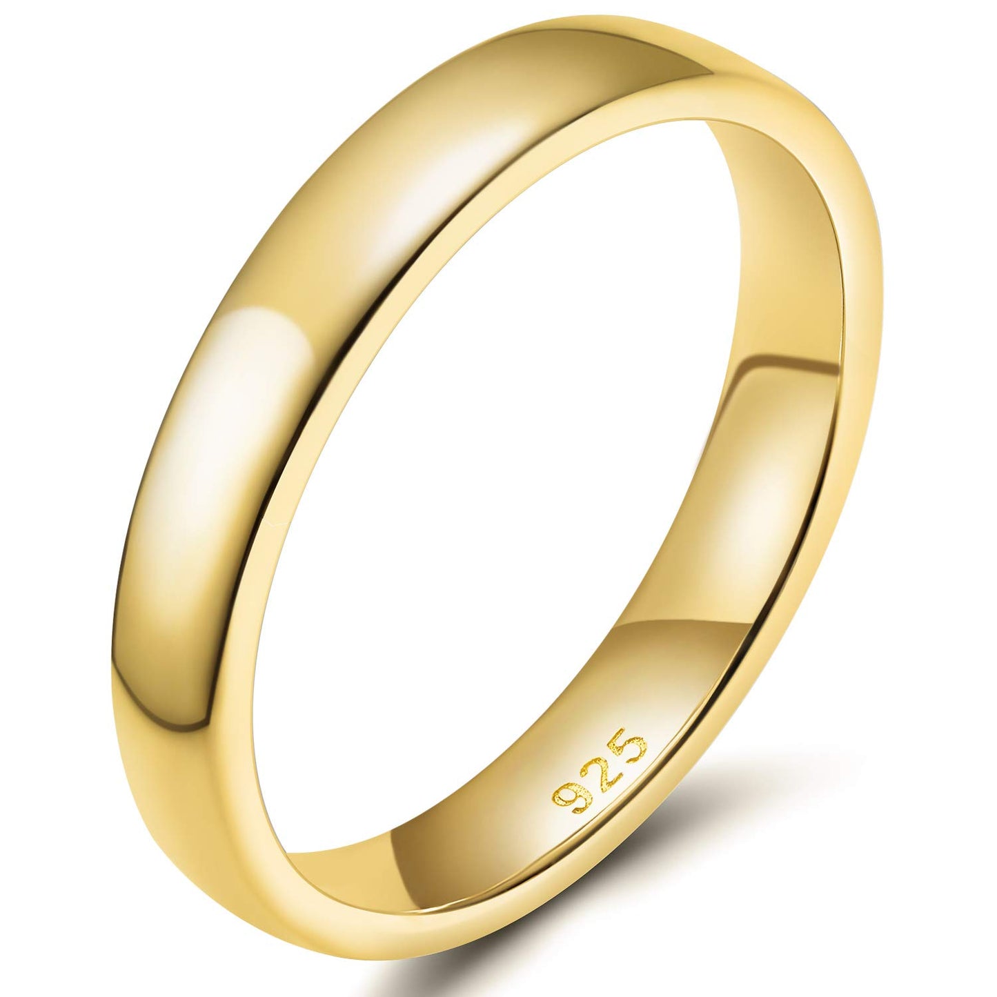 pure dome wedding rings; sterling silver rings; Eamti;