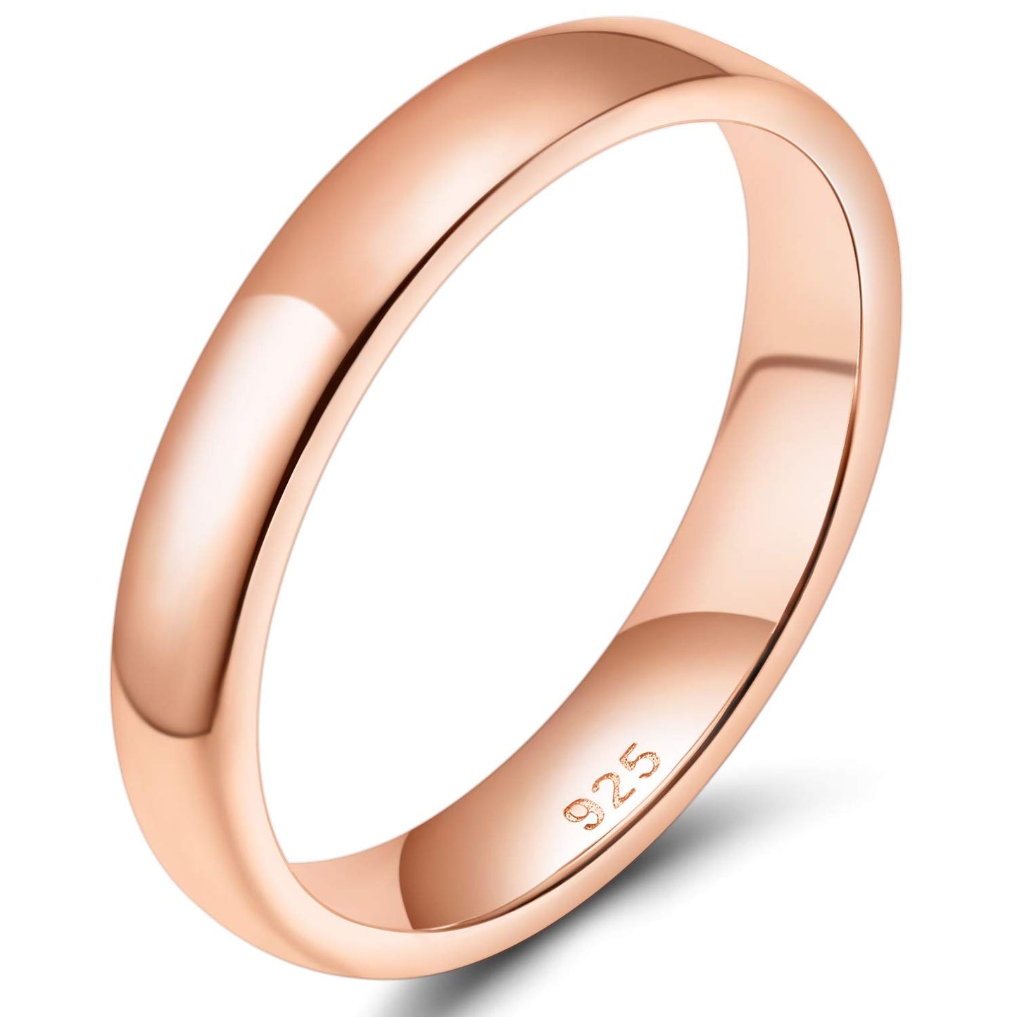 pure dome wedding rings; sterling silver rings; Eamti;