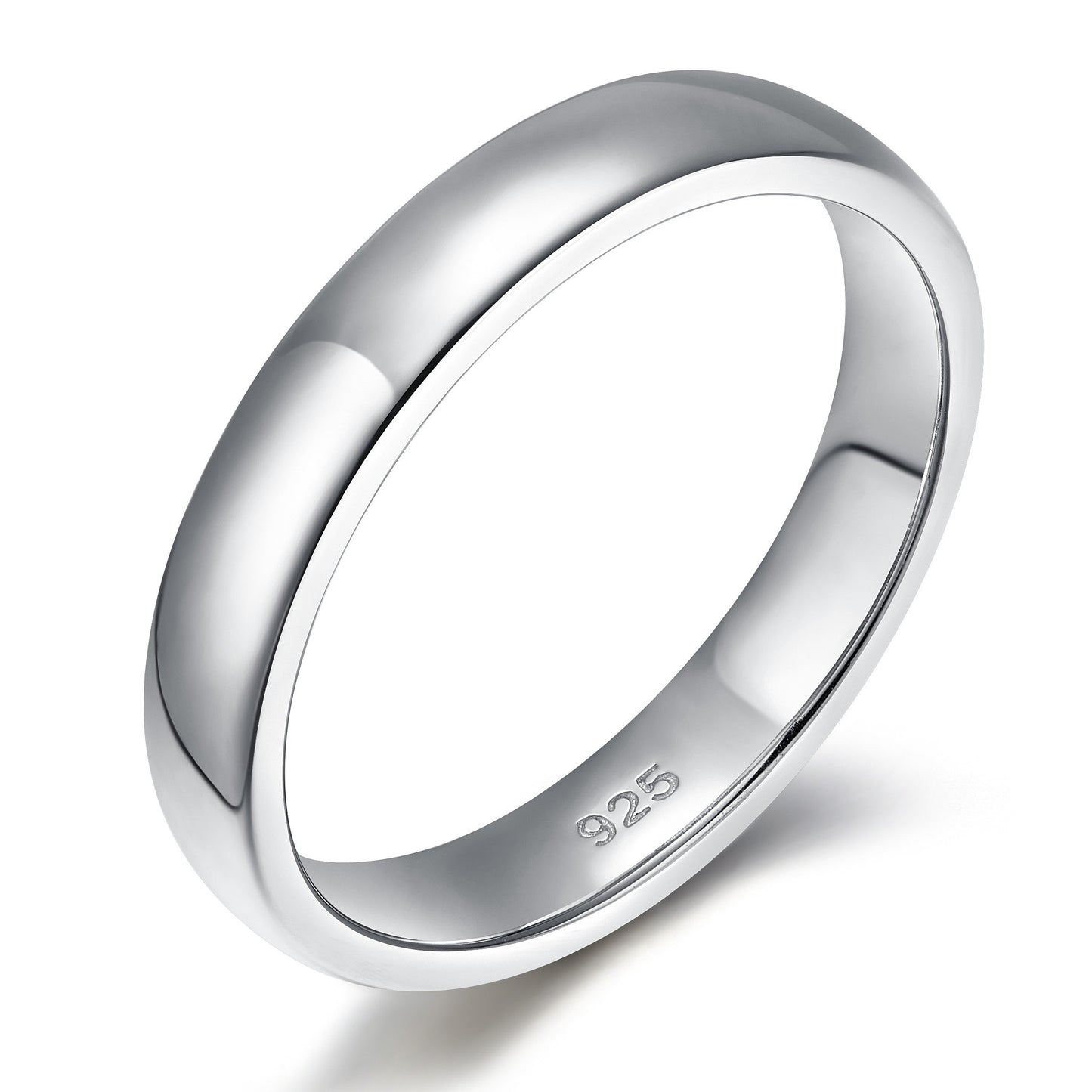 pure dome wedding rings; sterling silver rings; Eamti;