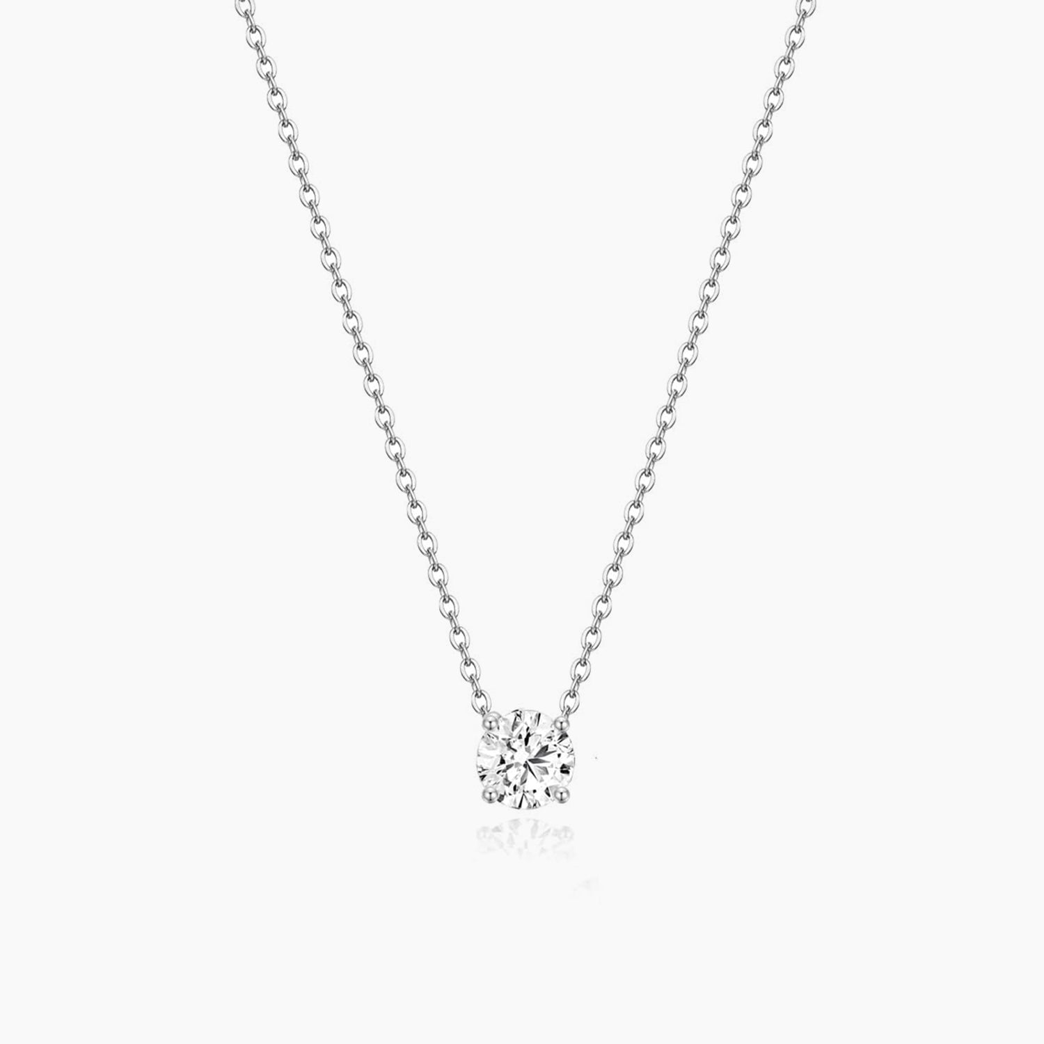 0.5CT Cubic Zirconia Solitaire Necklace