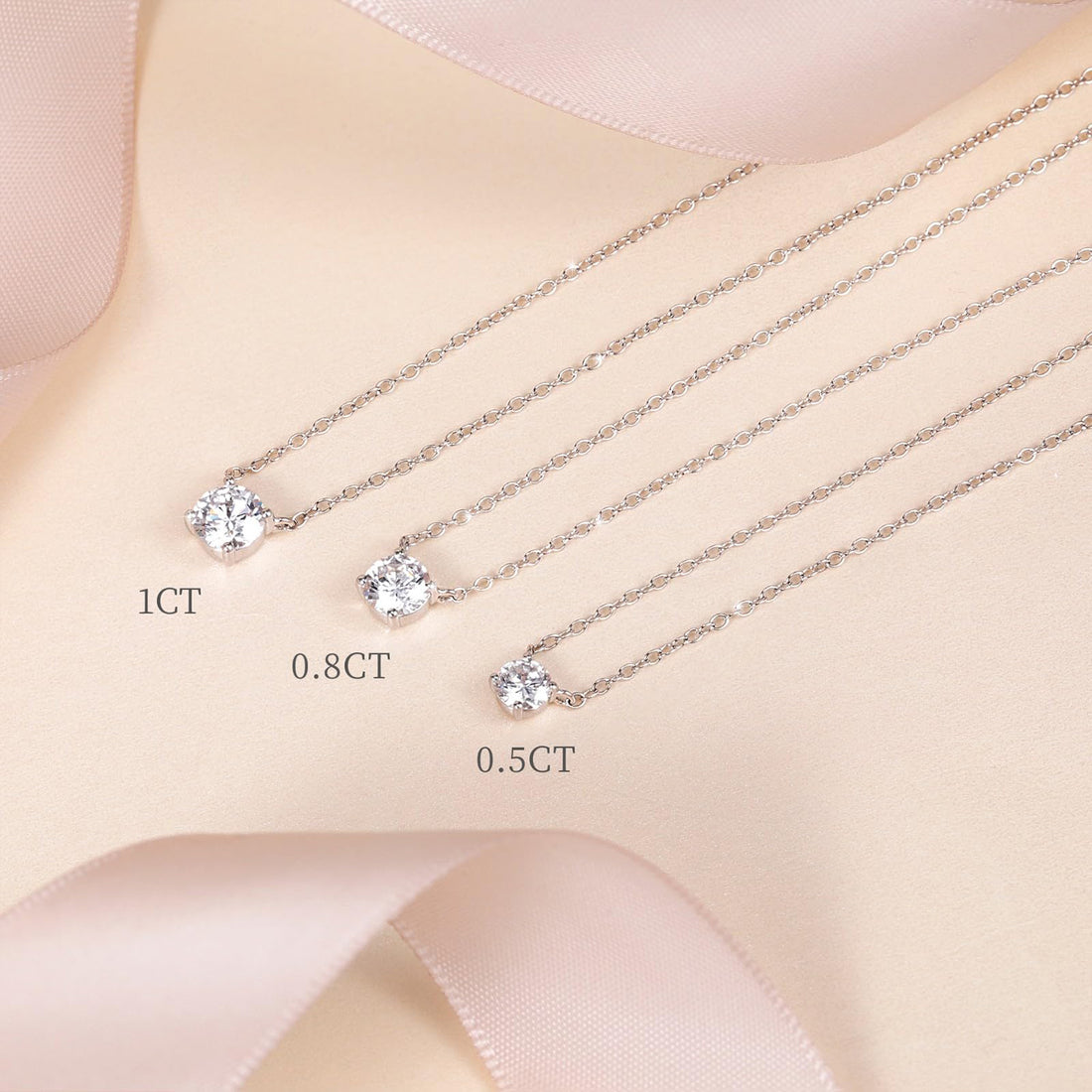 0.8CT CZ Pendant Necklace