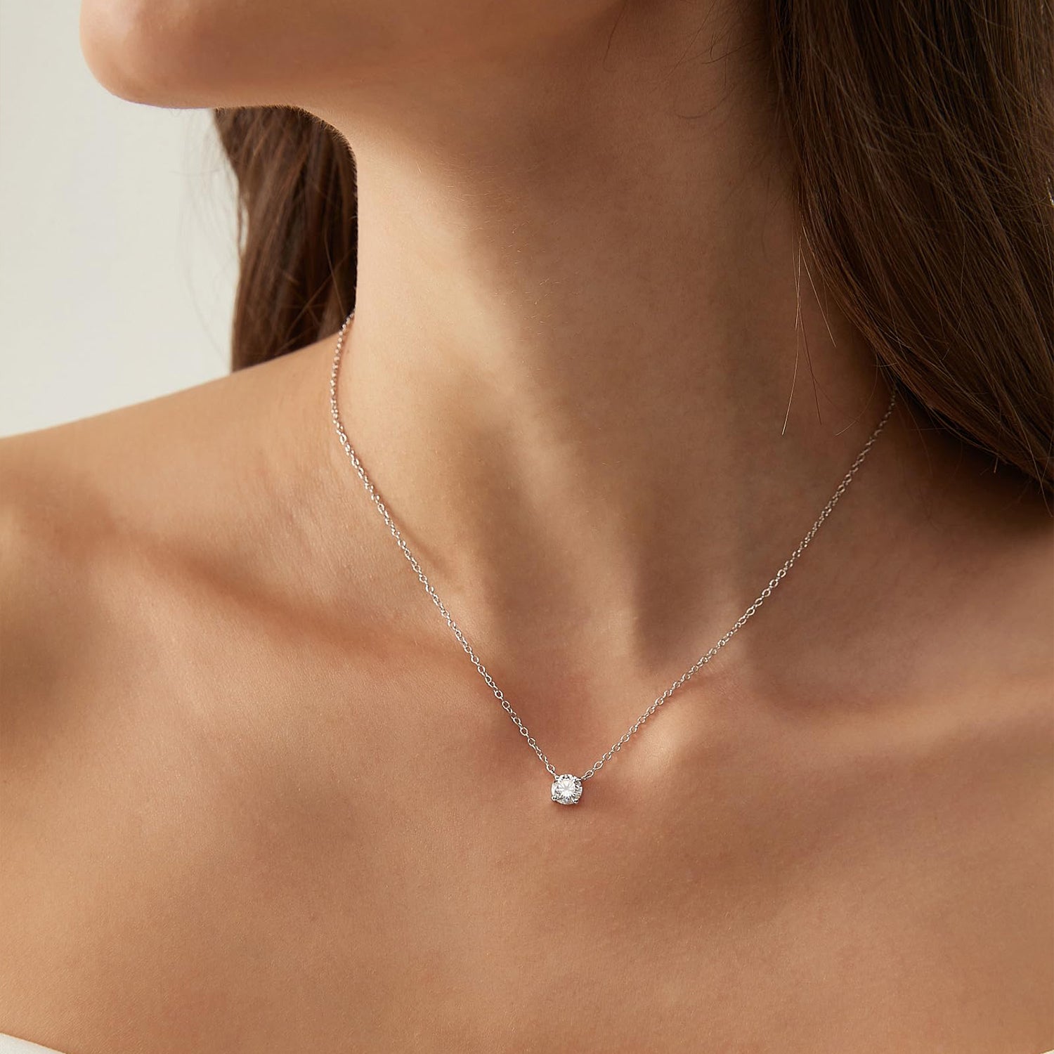 0.8CT CZ Pendant Necklace
