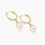 pearl earrings, huggie earrings, drop earrings, gold earrings, 14k gold plated, freshwater pearls, pearl bridal earrings, pearl wedding earrings, freshwater pearl earrings for women, gold plated earrings, white pearls