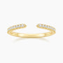 unusual womens wedding bands​, 5A CZ band ring, modern promise ring, cubic zirconia Rings, cz ring, wedding rings cz, eamti rings, cheap wedding rings under $50, copper ring, open band rings, open wedding band​. Gold ring with diamonds on a white background