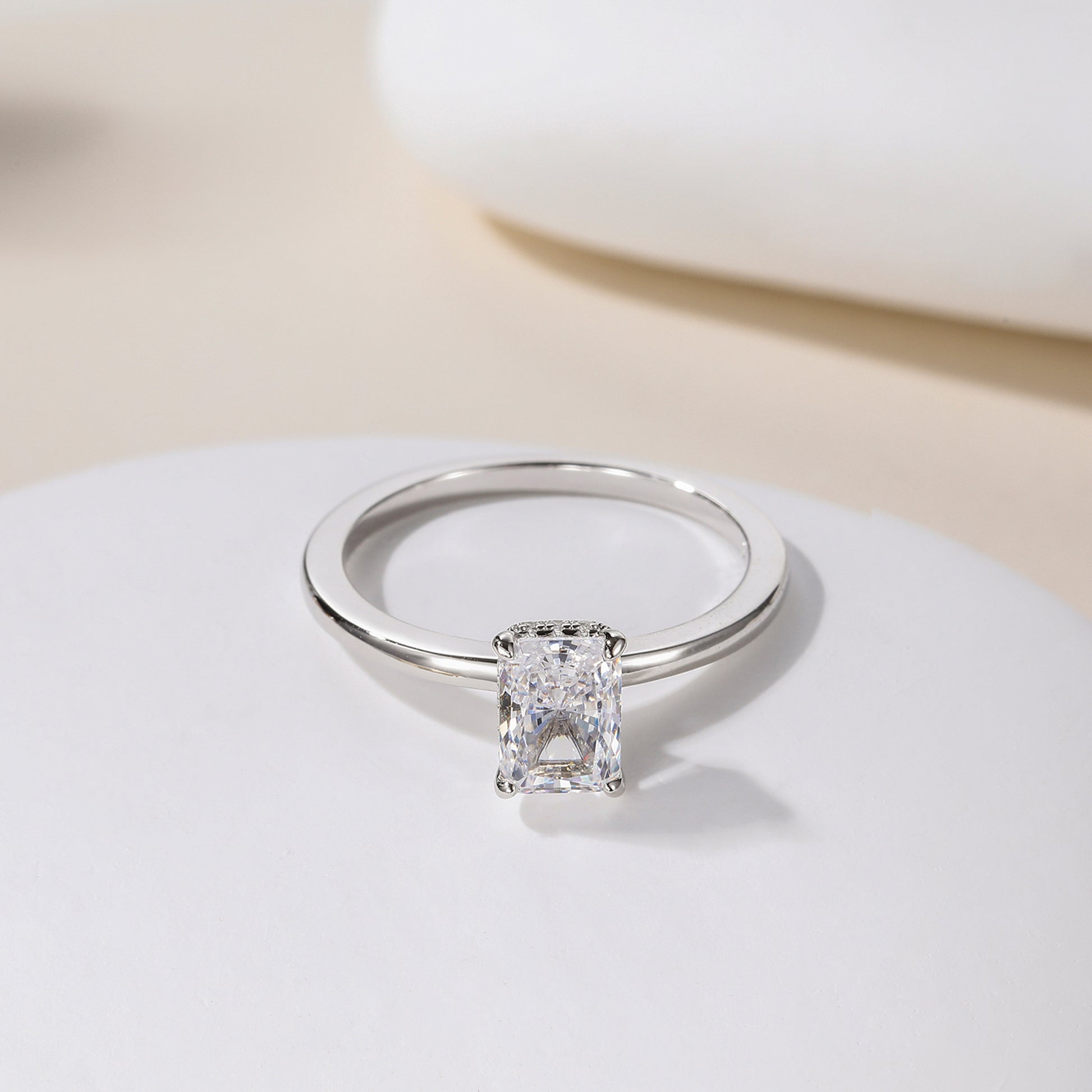 radiant cut engagement rings, radiant cut, radiant diamond, radiant cut diamond ring, radiant cut ring, radiant diamond ring, 1 carat radiant cut diamond ring, cubic zirconia engagement rings, cubic zirconia wedding rings, silver engagement rings