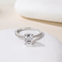 radiant cut ring, sterling silver rings for women, affordable wedding rings, cubic zirconia ring, 2ct ring, sterling silver cubic zirconia rings, travel ring, cheap rings, inexpensive promise ring, cz engagement rings