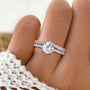 fake bridal set rings, round engagement rings, travel wedding ring sets, cubic zirconia ring sets, cheap wedding ring sets, silver wedding rings for women, stackable ring