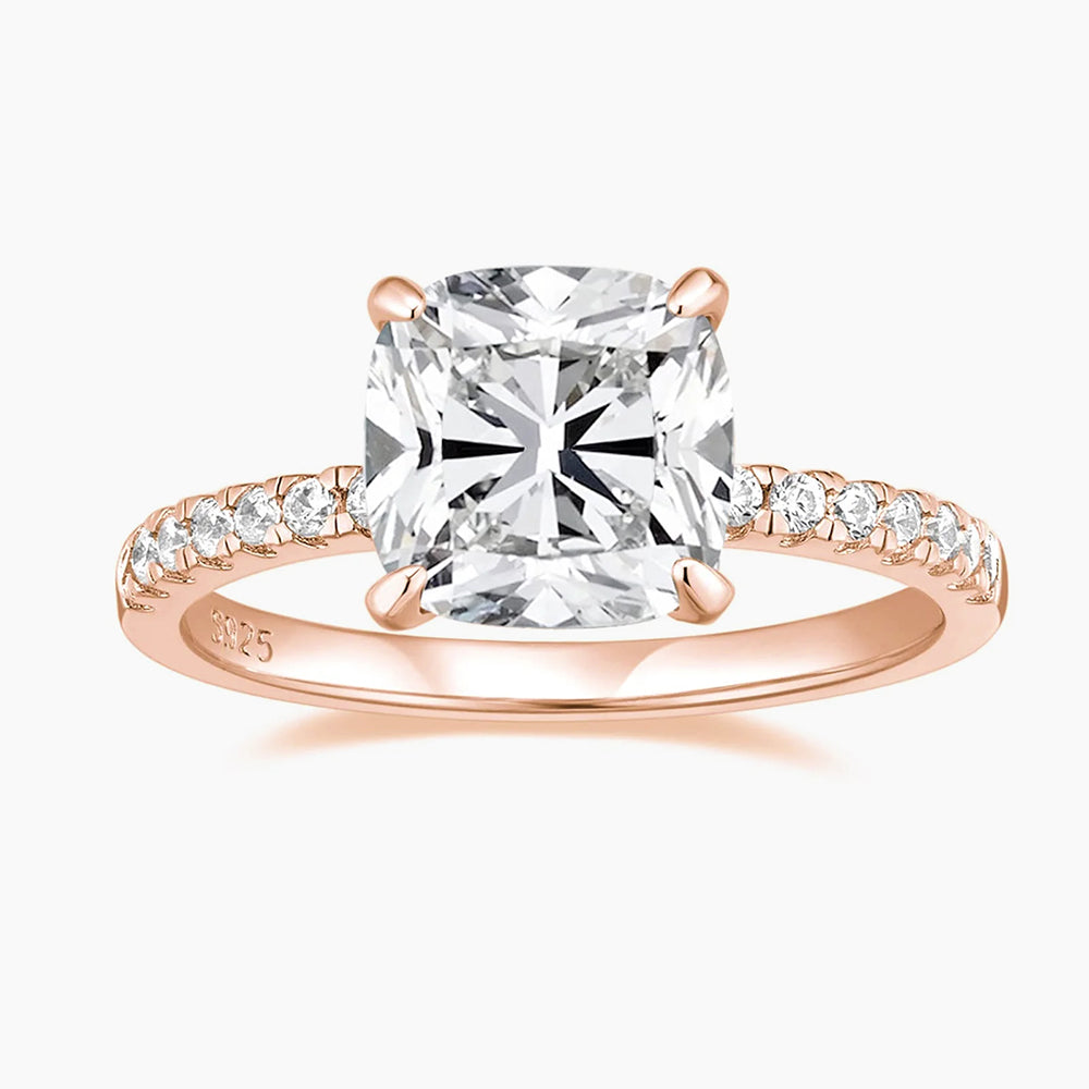 cushion cut engagement rings, cushion cut diamond ring, cubic zirconia engagement ring, cubic zirconia wedding ring, cushion cut ring, cushion ring