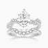 fake bridal set rings, pear cut ring, cubic zirconia ring, sterling silver ring, crown ring, cubic zirconia engagement ring, affordable jewelry, travel ring, CZ Stones, cheap wedding ring sets