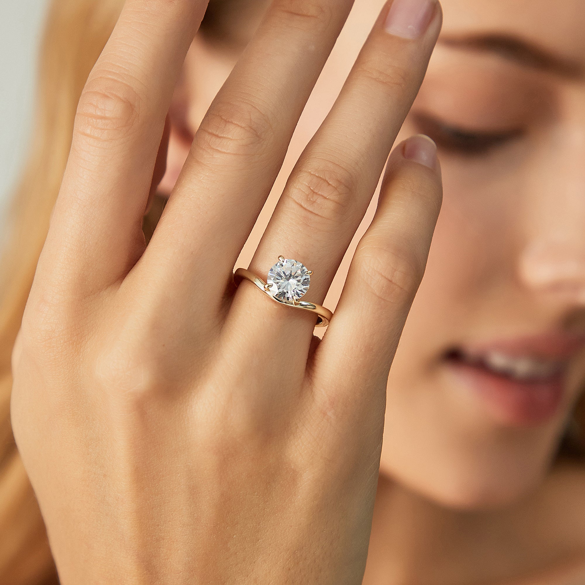 curved engagement rings, curved band, oval engagement rings, oval cut, cubic zirconia rings, cubic zirconia usa, travel rings, fake diamond rings, cz rings, affordable jewelry, gold engagement rings