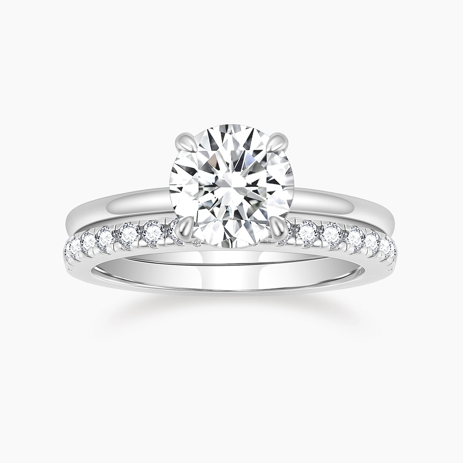 2CT Round Wedding Ring Sets For Women