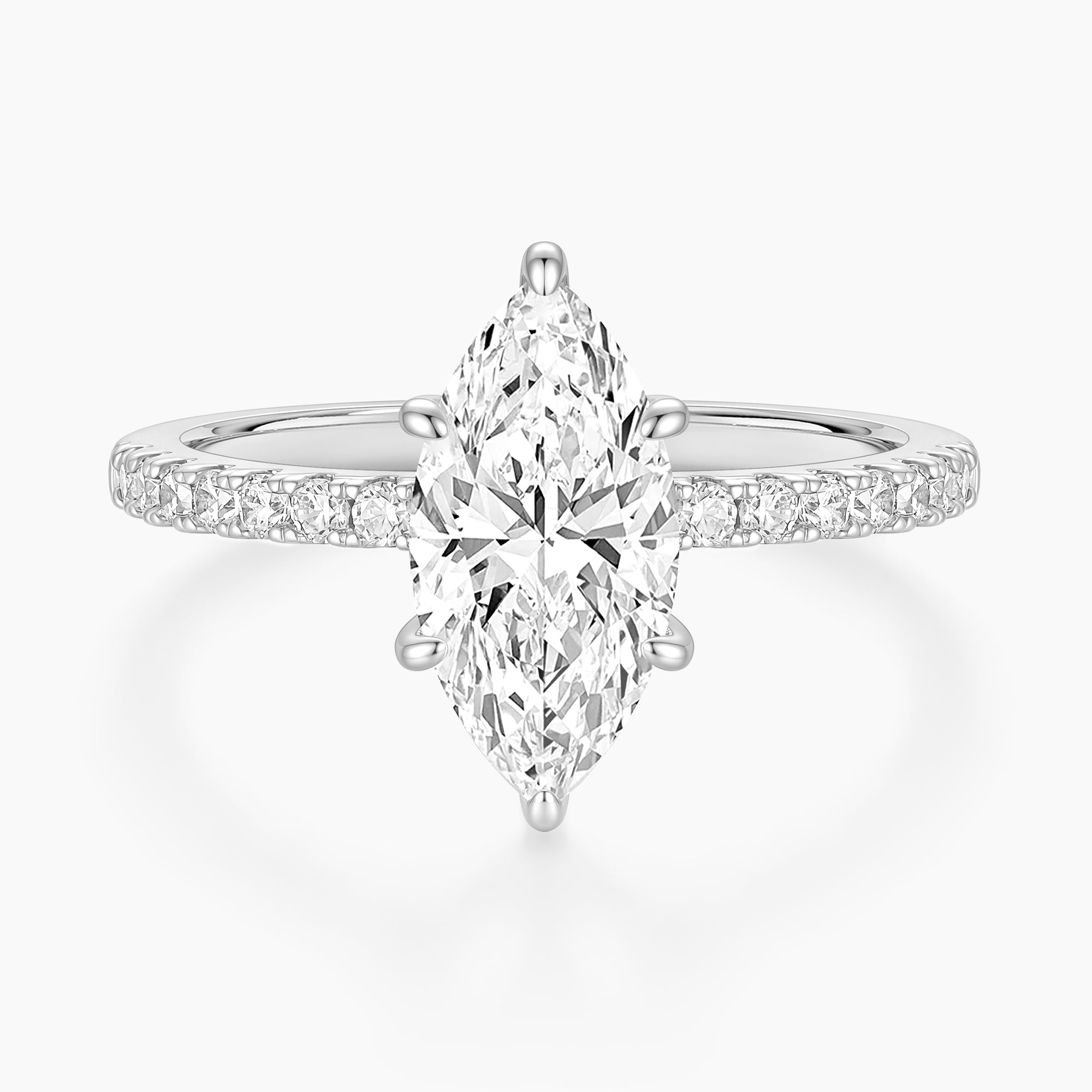 eamti rings, eamti, eamti jewelry, 3 carat engagement ring, marquise engagement ring，low profile engagement rings，CZ Stones, pave engagement ring, moiss jewelry, engagement rings silver