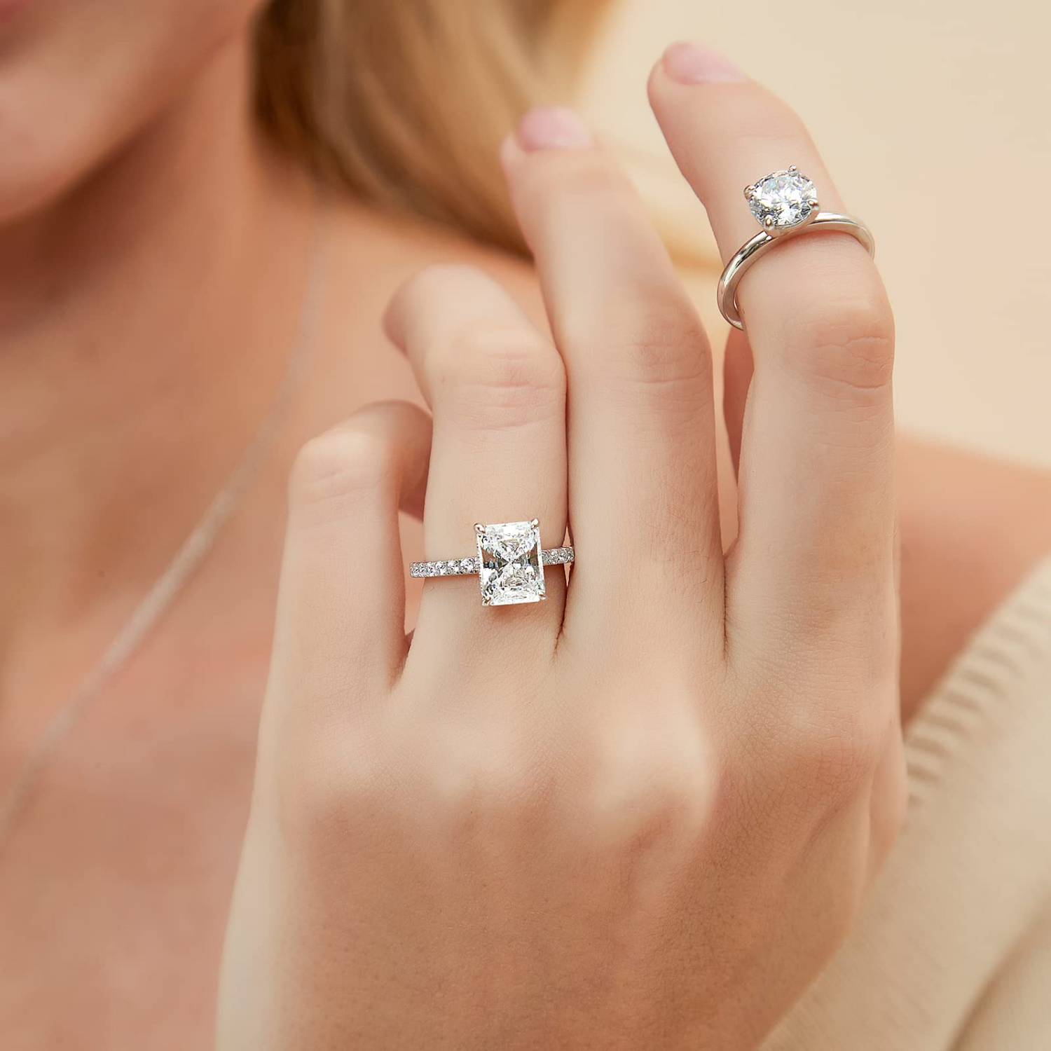 3CT 925 Sterling Silver Cubic Zirconia Rings