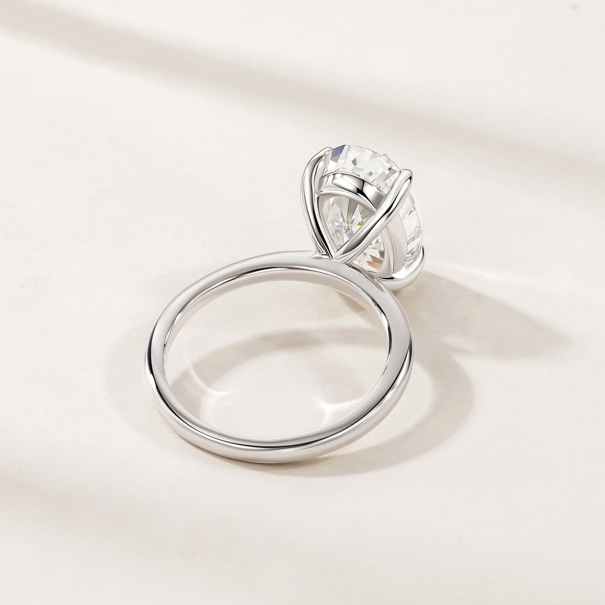 4.5CT Solitaire Elongated Oval Engagement Ring