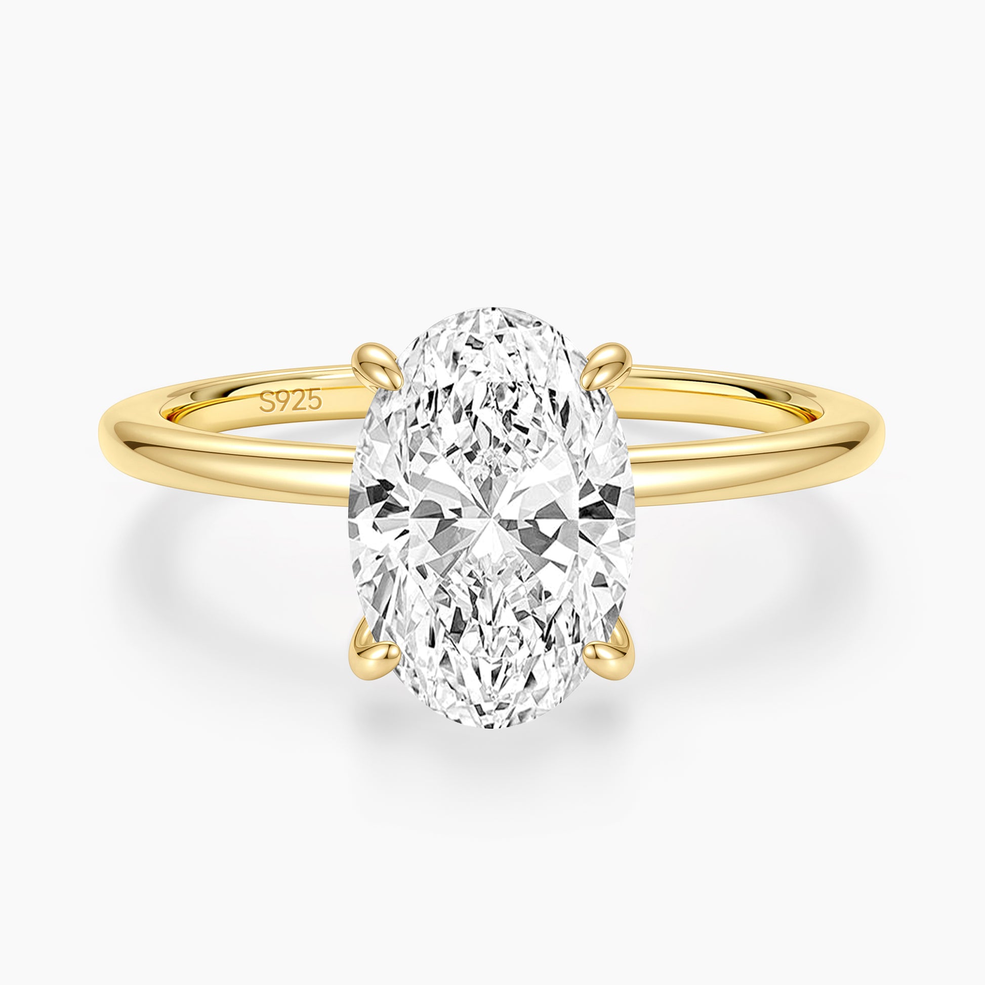 4.5CT Solitaire Elongated Oval Engagement Ring