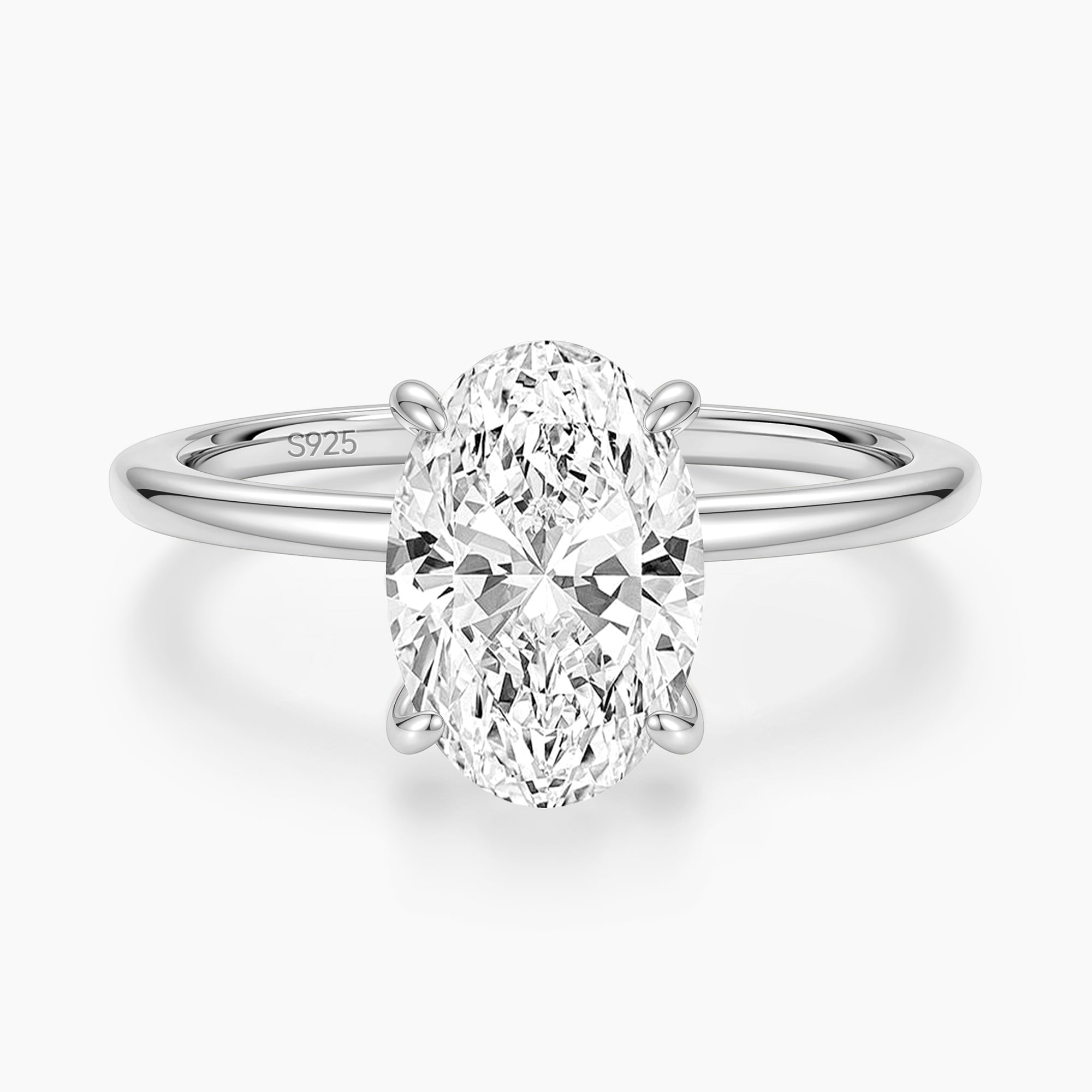 4.5CT Solitaire Elongated Oval Engagement Ring