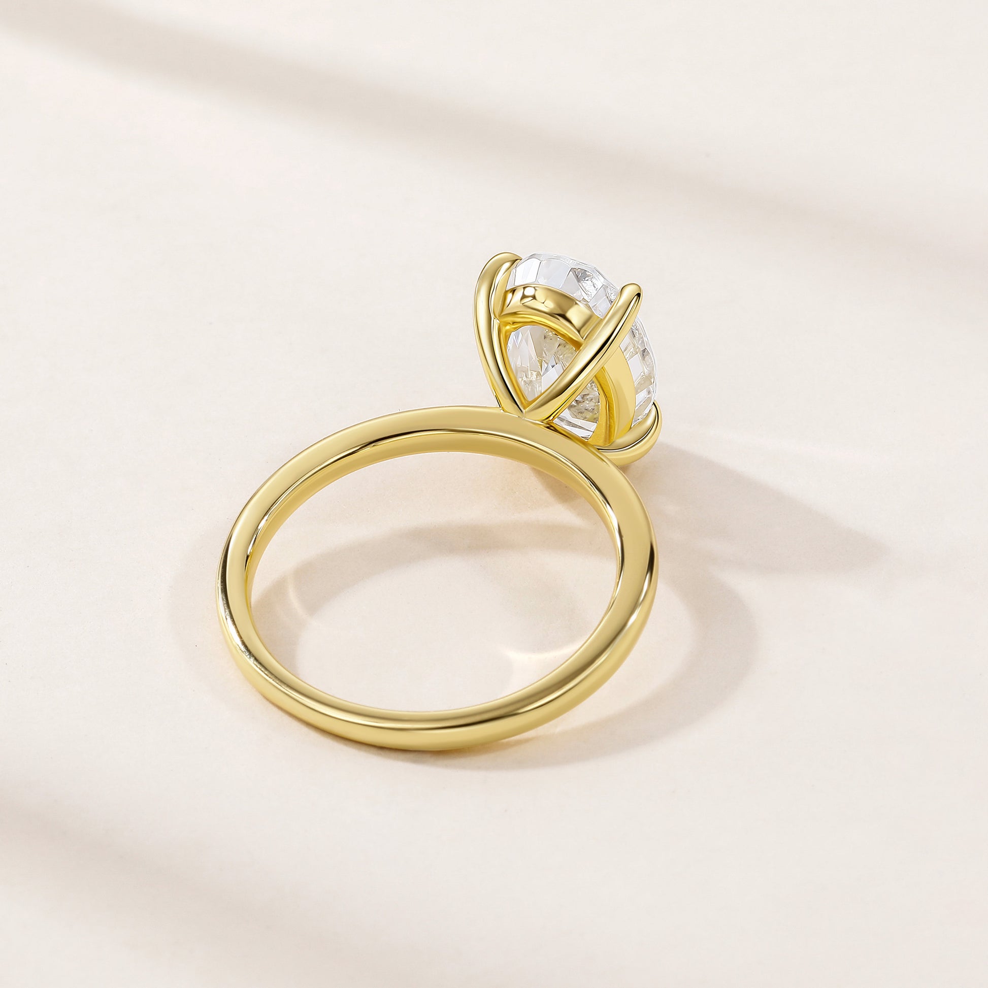4.5CT Solitaire Elongated Oval Engagement Ring