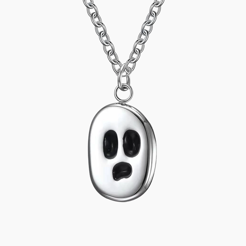 Classic Ghost Face Titanium Necklace