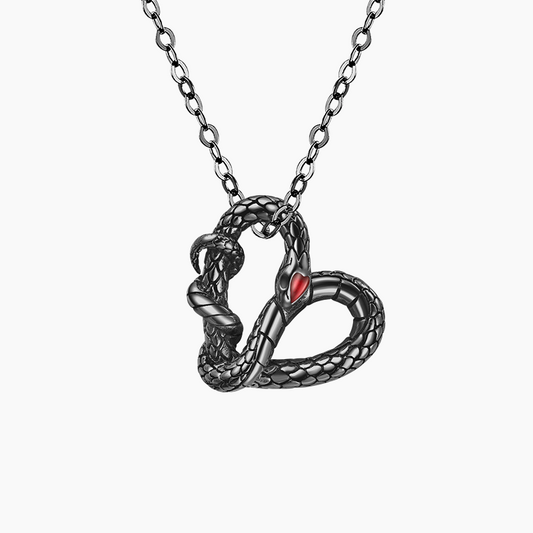 Uniquent Fashion Heart Snakeaasteela Necklace