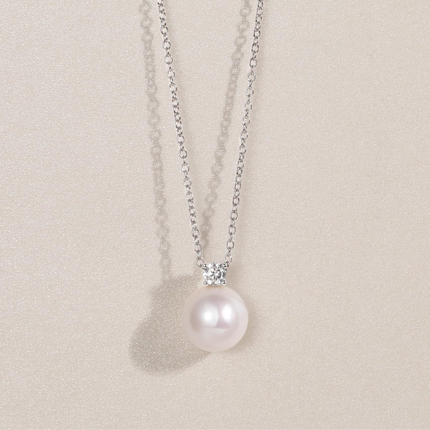 freshwater pearl necklace, Cubic Zirconia Necklace, 925 Sterling Silver Necklace, pearl pendant necklace, freshwater cultured pearls necklace, 925 sterling silver chain,pearl pendant necklace