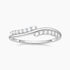 wave ring, classic gemstone rings, sterling silver rings, s925 band ring for women, stackable ring, cubic zirconia ring