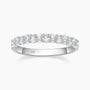 classic gemstone rings, sterling silver rings, round cut, half eternity ring, infinity ring, s925 band ring for women
