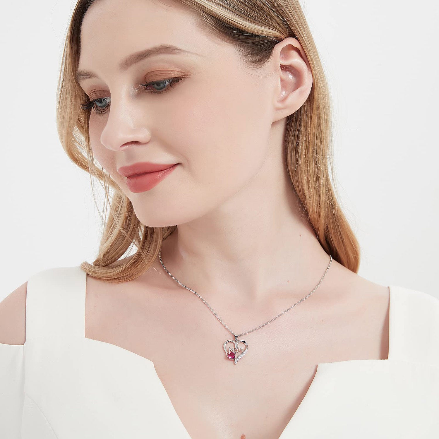 925 Sterling Silver Love Heart Necklaces for Women