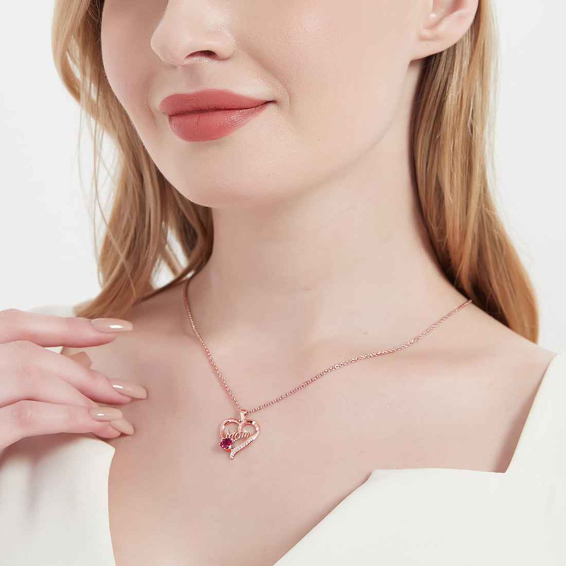 925 Sterling Silver Love Heart Necklaces for Women