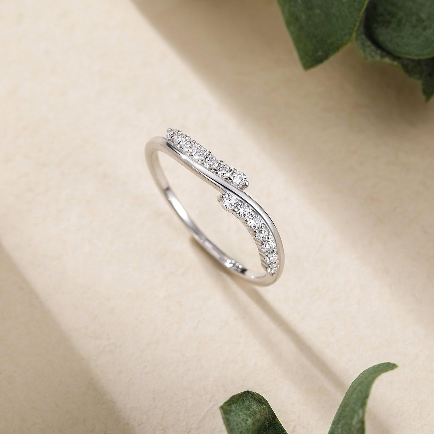 wave ring, stackable rings, 925 silver ring, affordable jewelry