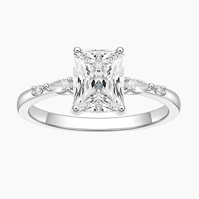 3CT Classic Radiant Cut Engagement Anniversary Ring
