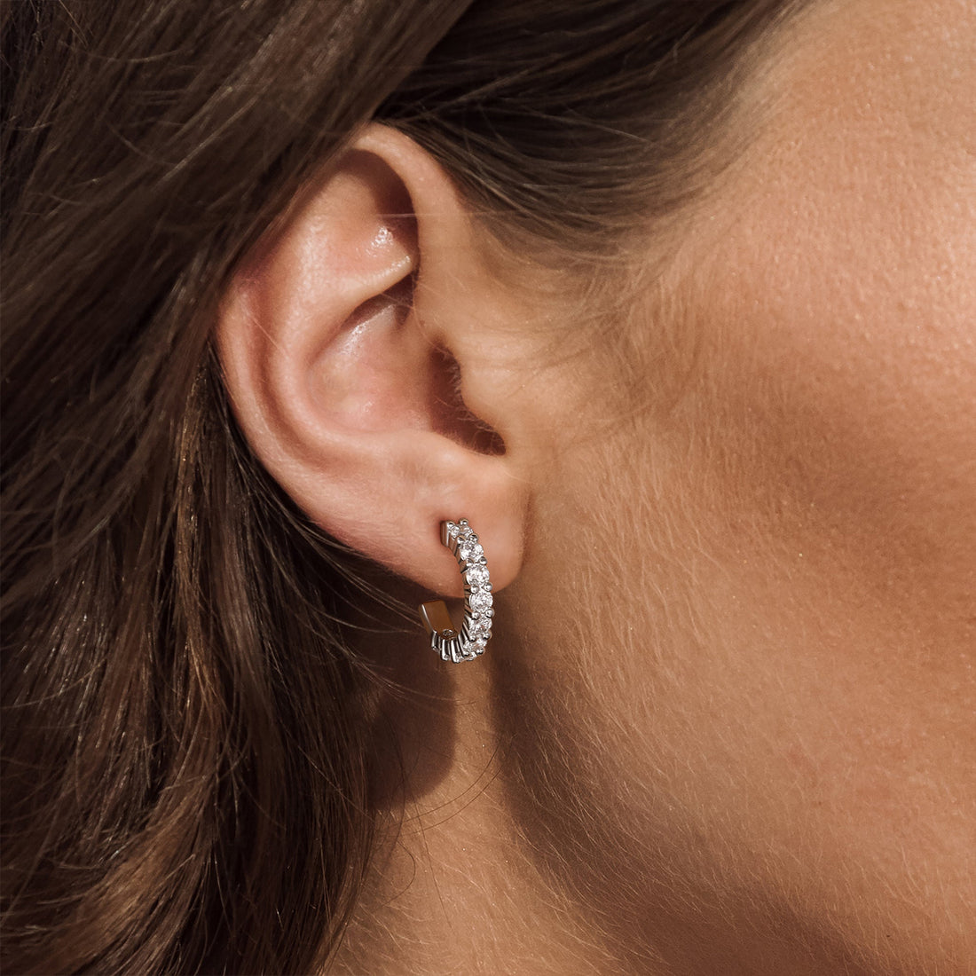 Classic Moissanite Hoop Earrings