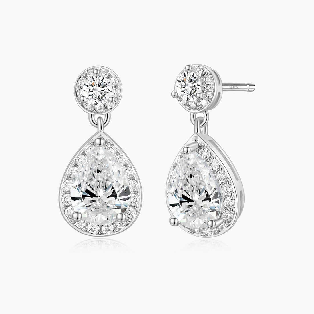 oval cut, pear cut, bridal studs, cubic zirconia usa, hypoallergenic stud earrings, earrings dangle earrings, prom earrings