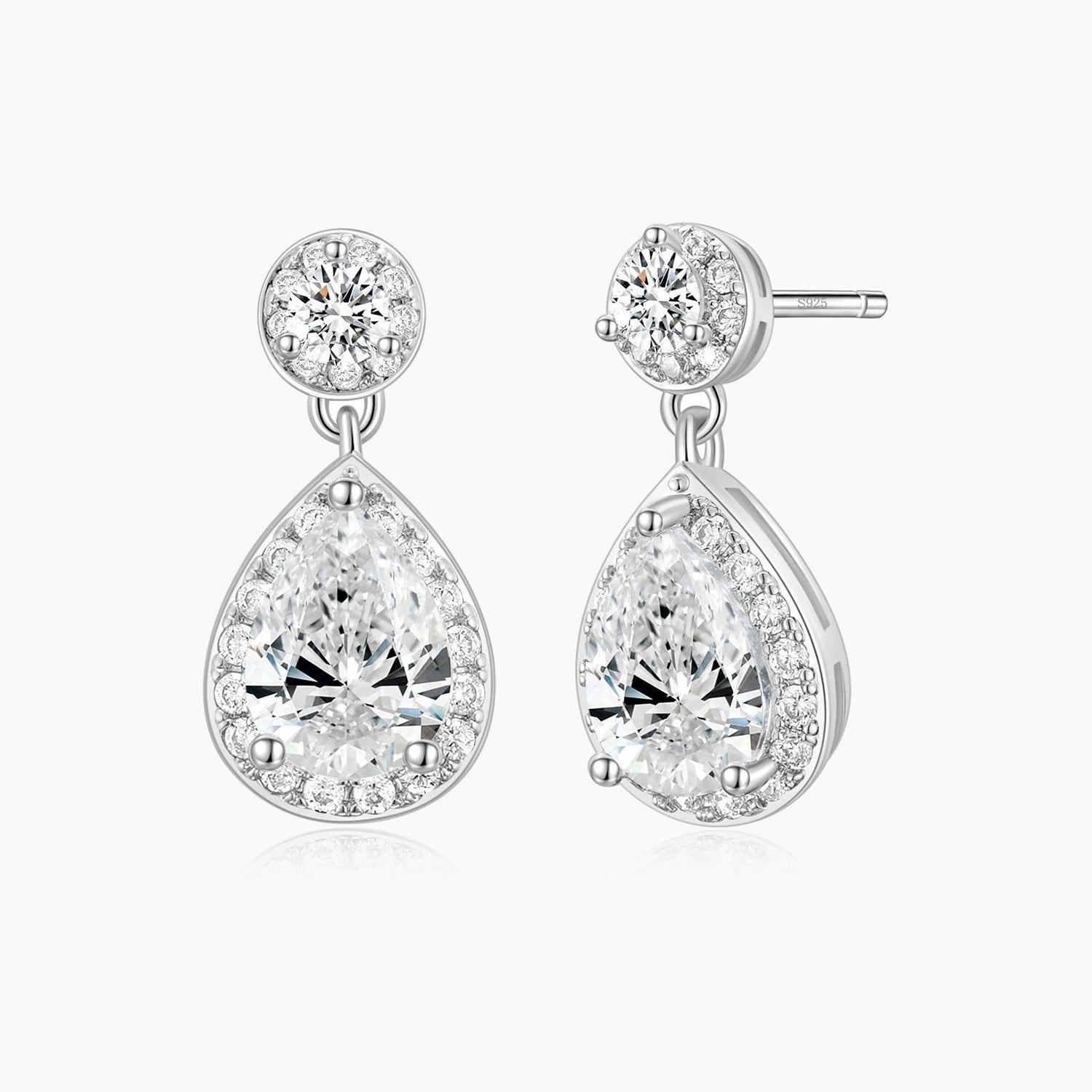 oval cut, pear cut, bridal studs, cubic zirconia usa, hypoallergenic stud earrings, earrings dangle earrings, prom earrings