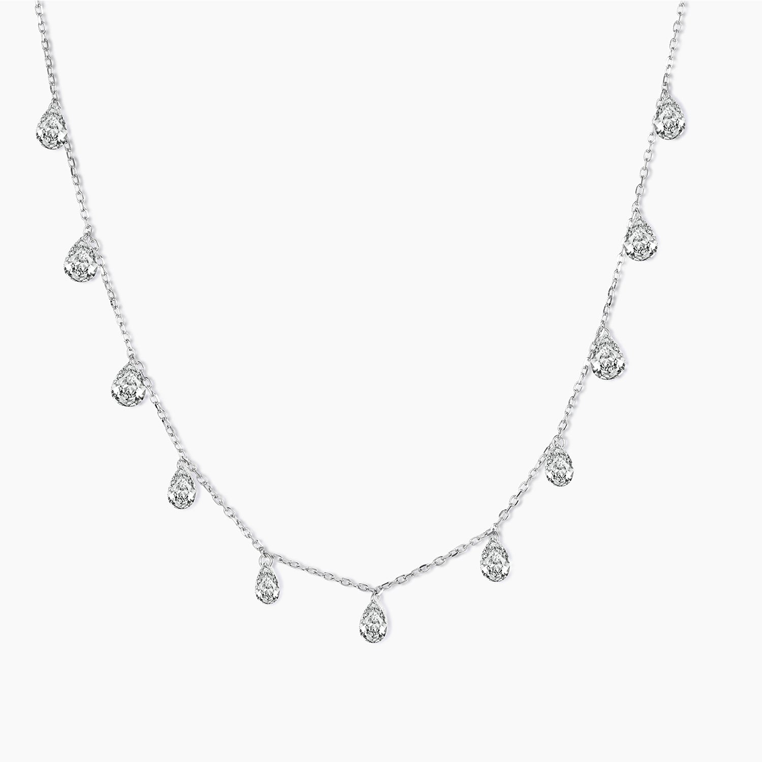 Cubic Zirconia Necklace in Sterling Silver