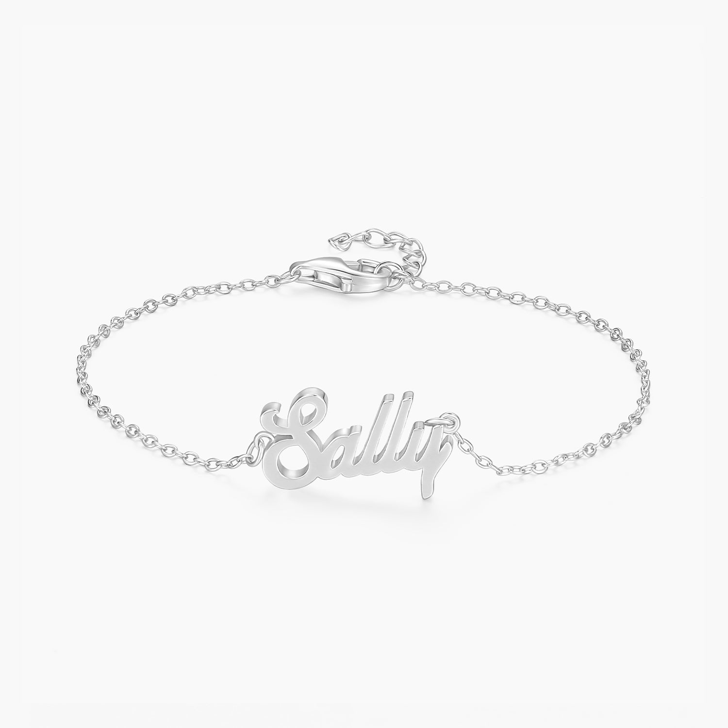 name bracelet, silver bracelet, bracelet for mom, adjustable bracelet