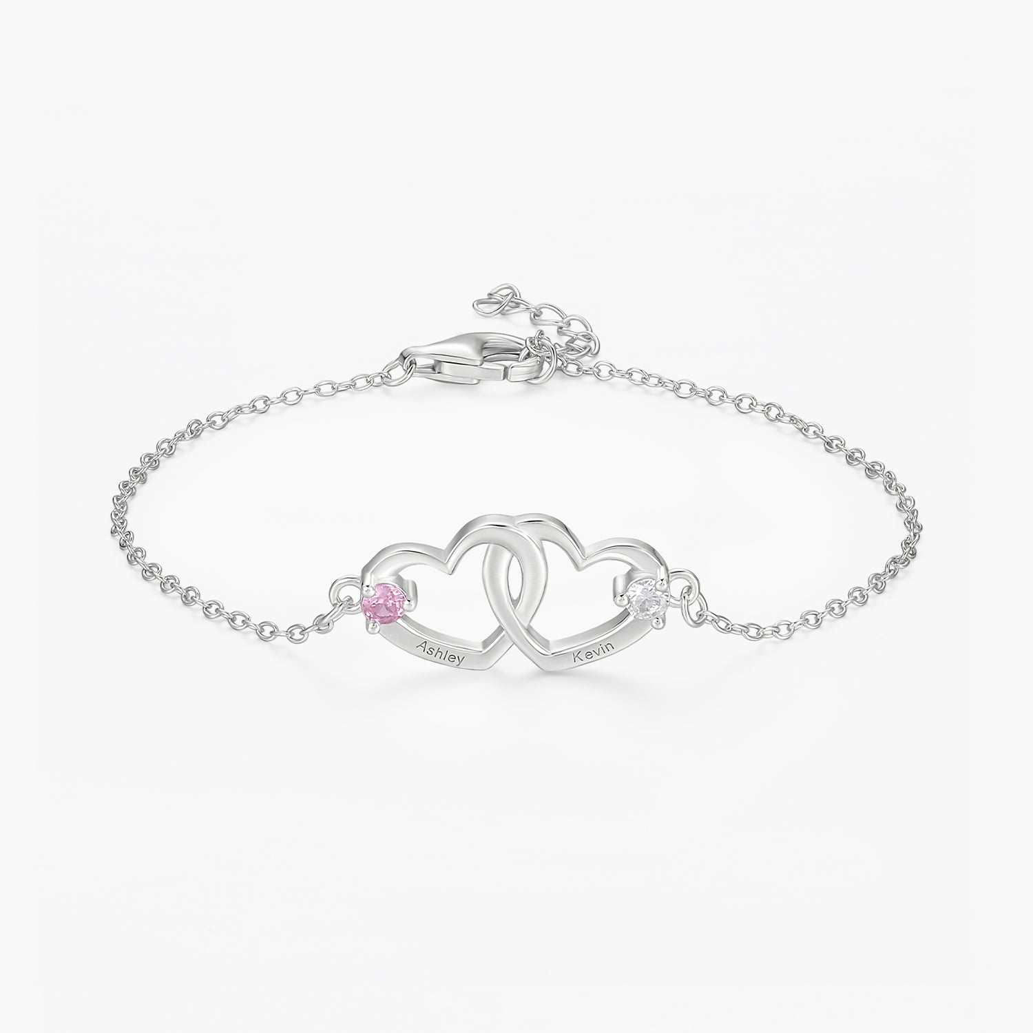 heart bracelet, infinity bracelet, silver bracelet, name bracelet, birthstone bracelet