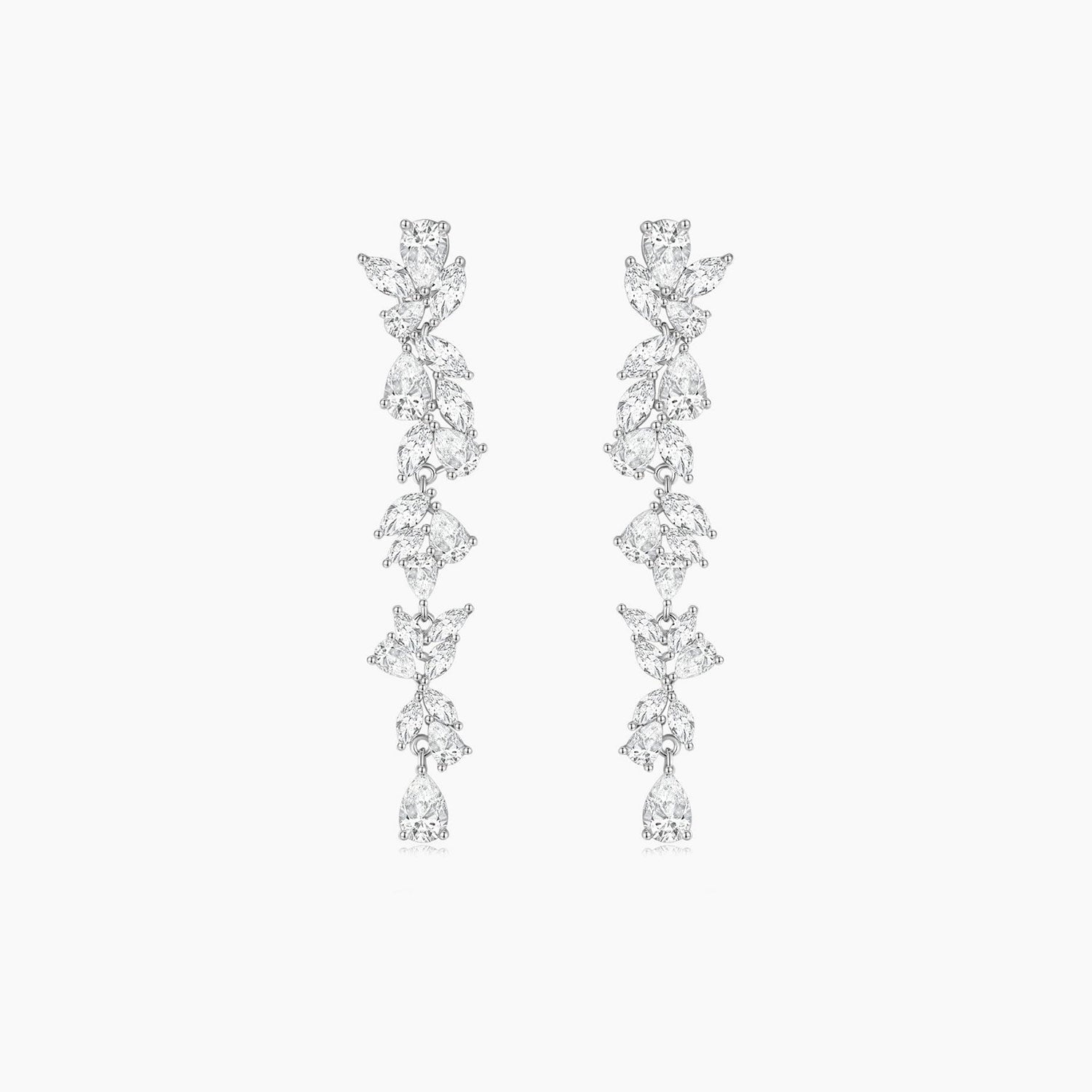 pear cut, cubic zirconia earrings studs, danity earrings, long earrings, statement earrings