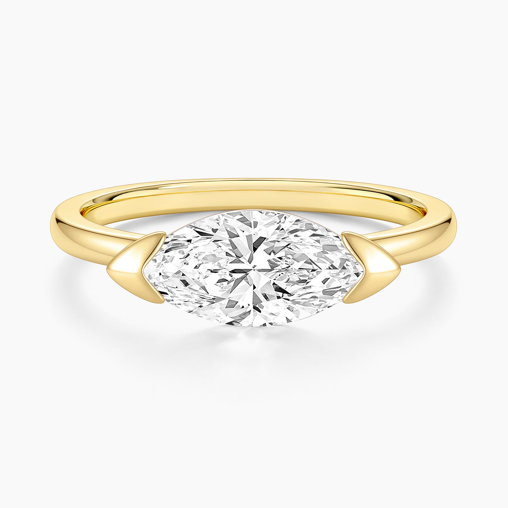 Fede nuziale per anello impilabile Half Eternity in argento sterling 925