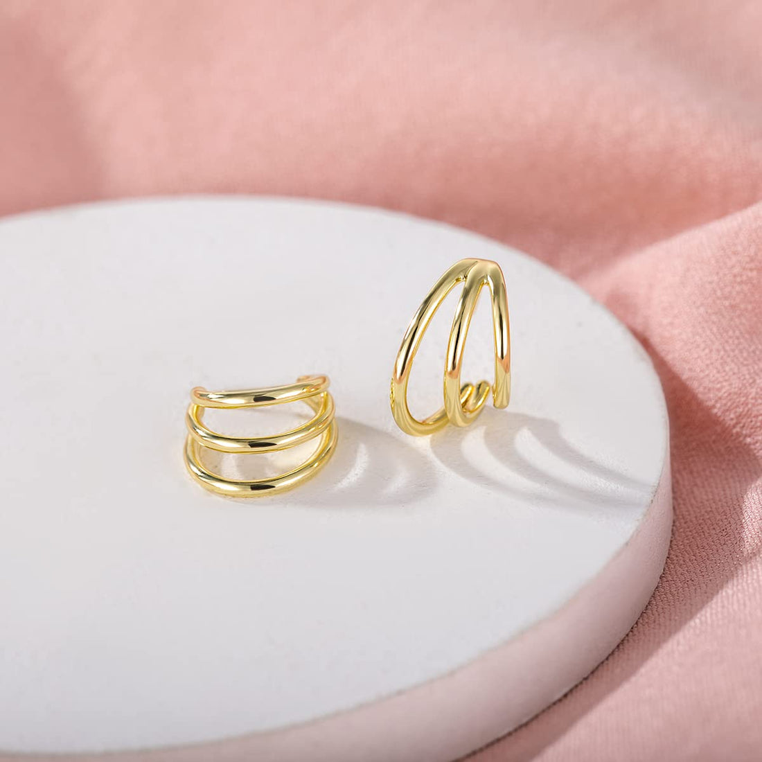 Split Three Ring Earrings
